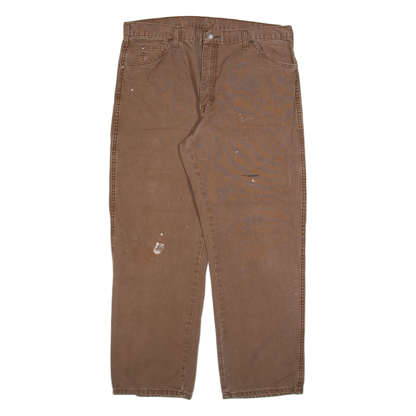 DICKIES Mens Trousers Brown Relaxed Straight W38 L30 Refurbished - N/A refurbished available on Cerqular