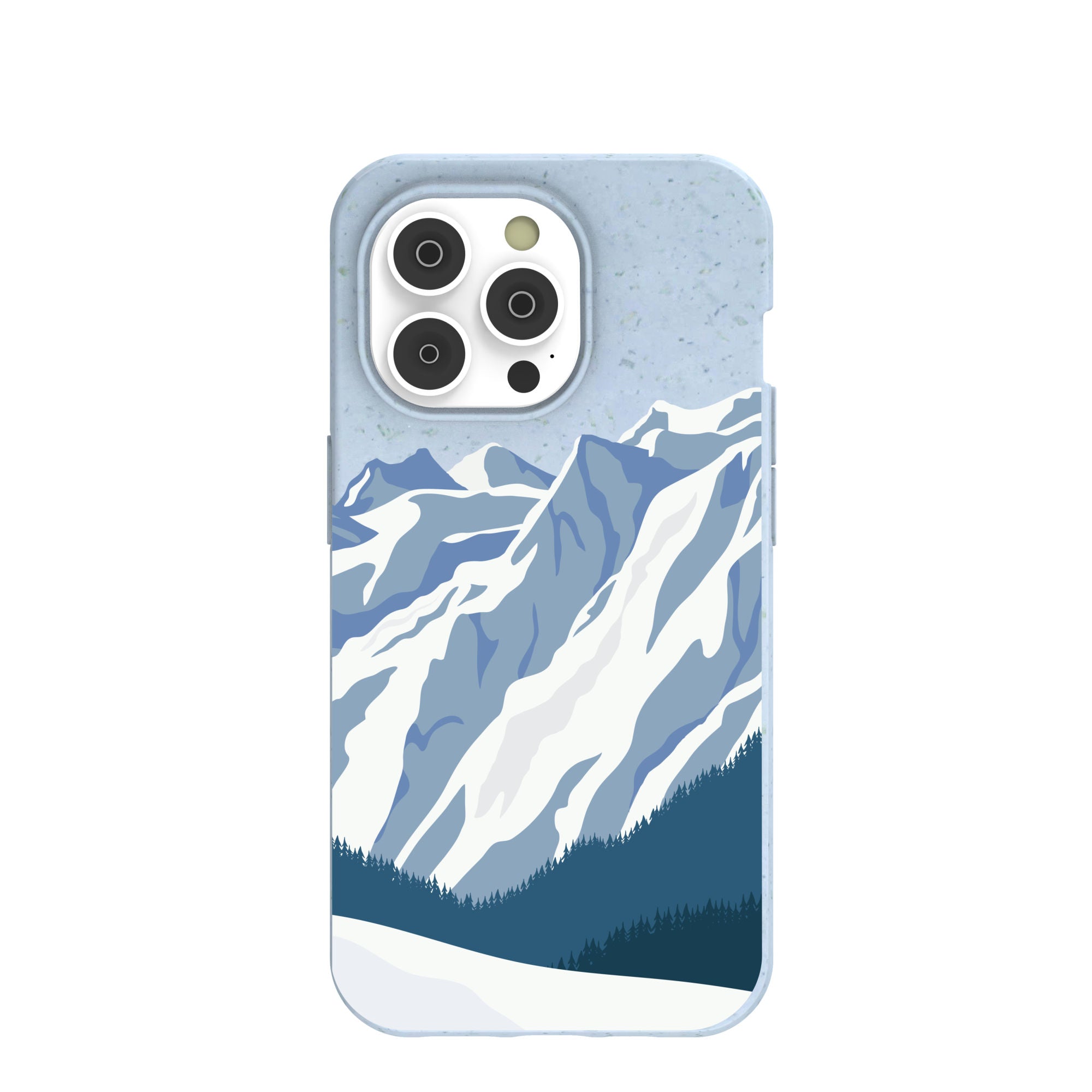 Powder Blue Slopes Calling iPhone 14 Pro Case Refurbished - Pela Case refurbished available on Cerqular