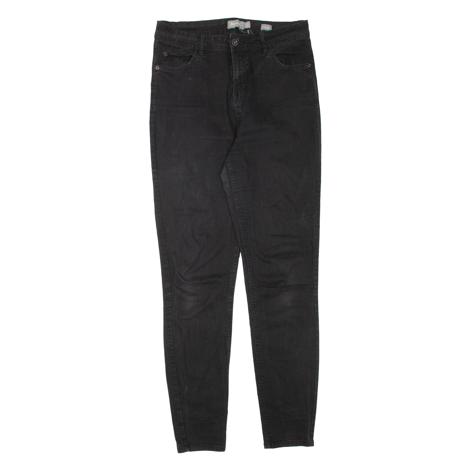 BENCH Womens Jeans Black Regular Skinny W32 L31 Refurbished - N/A refurbished available on Cerqular