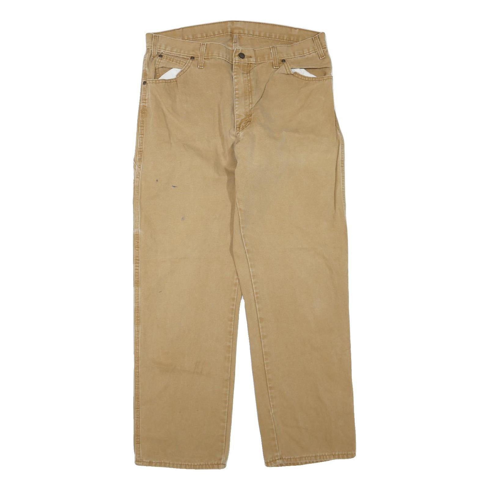 DICKIES Mens Jeans Beige Regular Straight Denim Medium W36 L32 Workwear Utility Refurbished - N/A refurbished available on Cerqular