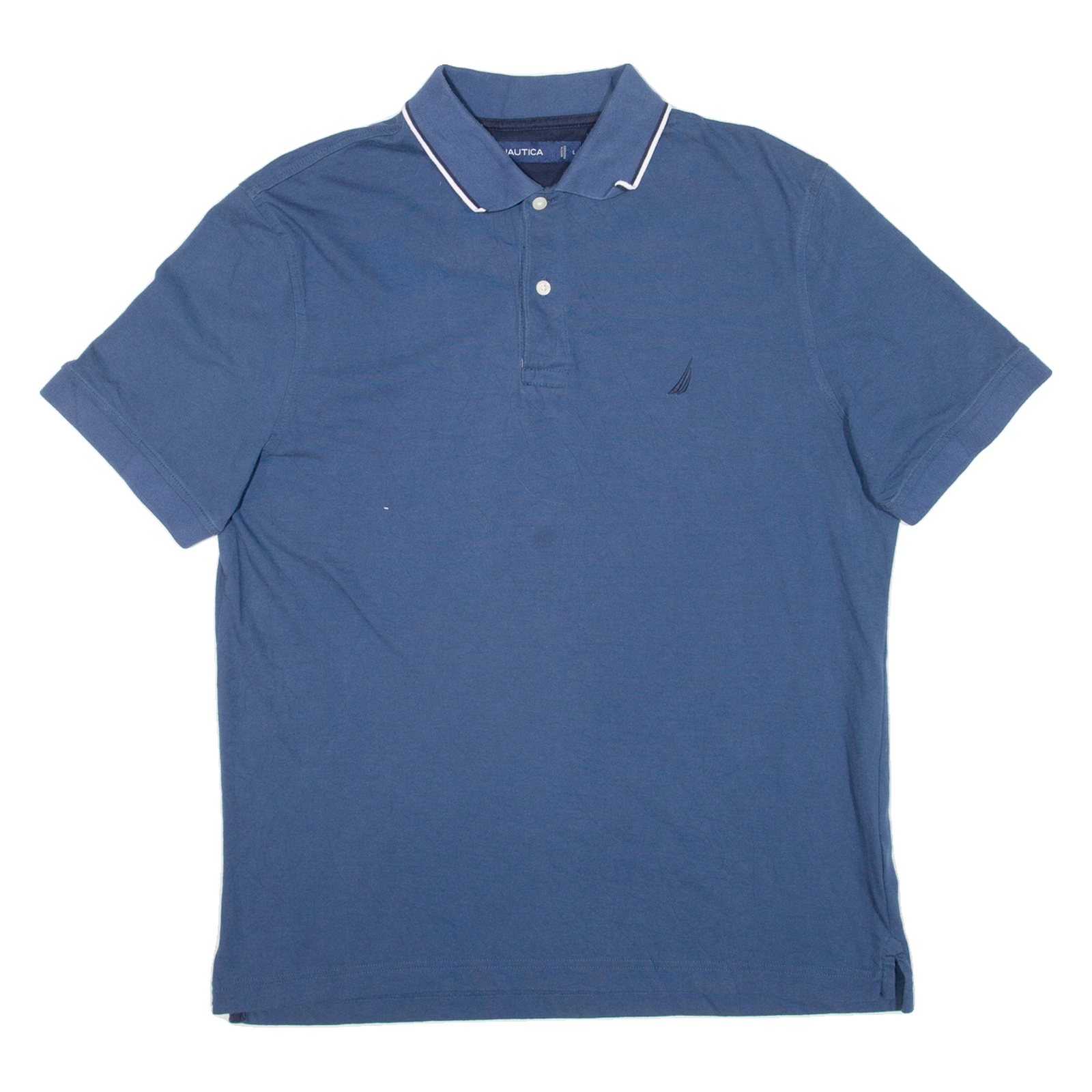 NAUTICA Mens Polo Shirt Blue L Refurbished - N/A refurbished available on Cerqular