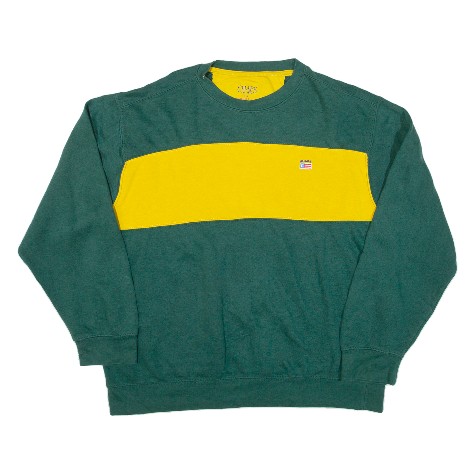 CHAPS Mens Sweatshirt Green USA XL Refurbished - N/A refurbished available on Cerqular