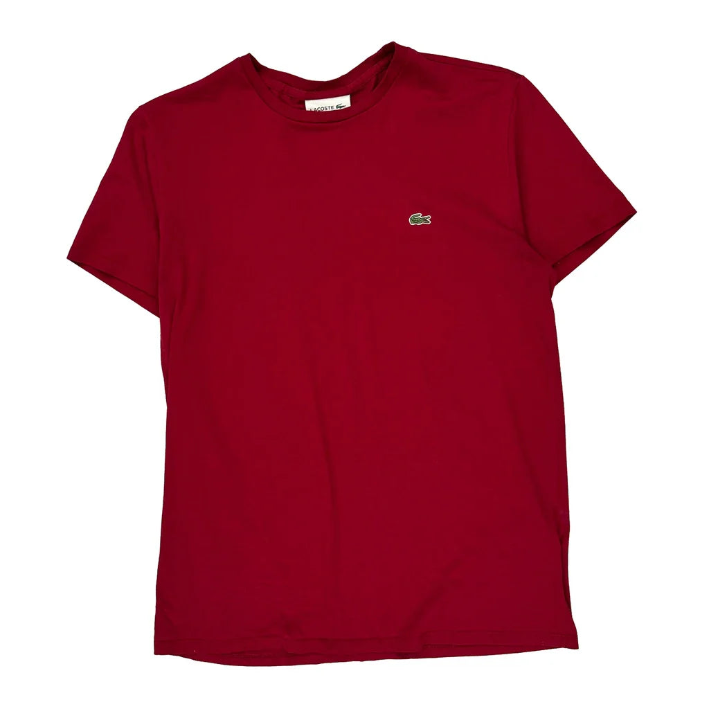 Buy Lacoste T-Shirt - Large Red Cotton Refurbished - $40.19 Lacoste T-Shirt - Large Red Cotton Refurbished - Thrifted (note: this is a term often used to describe second- refurbished available on Cerqular