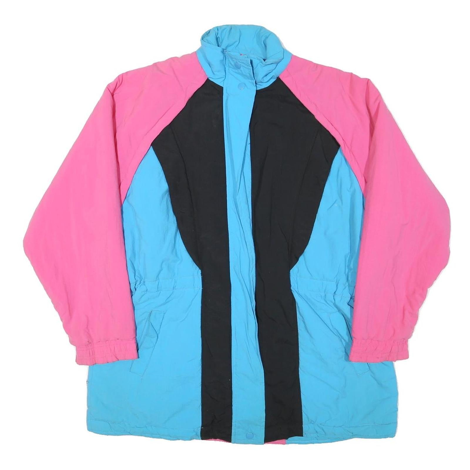 LASUAL ISLE Womens Pink & Blue Nylon Zip Jacket M Casual Sporty Lightweight Refurbished - N/A refurbished available on Cerqular