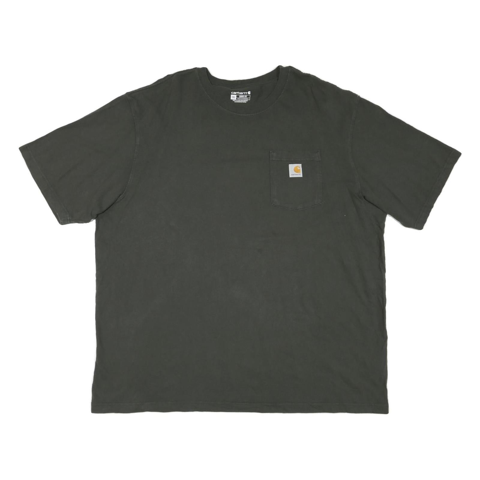 CARHARTT Mens Black Pocket T-Shirt 2XL Short Sleeve Crew Neck Classic Fit Refurbished - N/A refurbished available on Cerqular