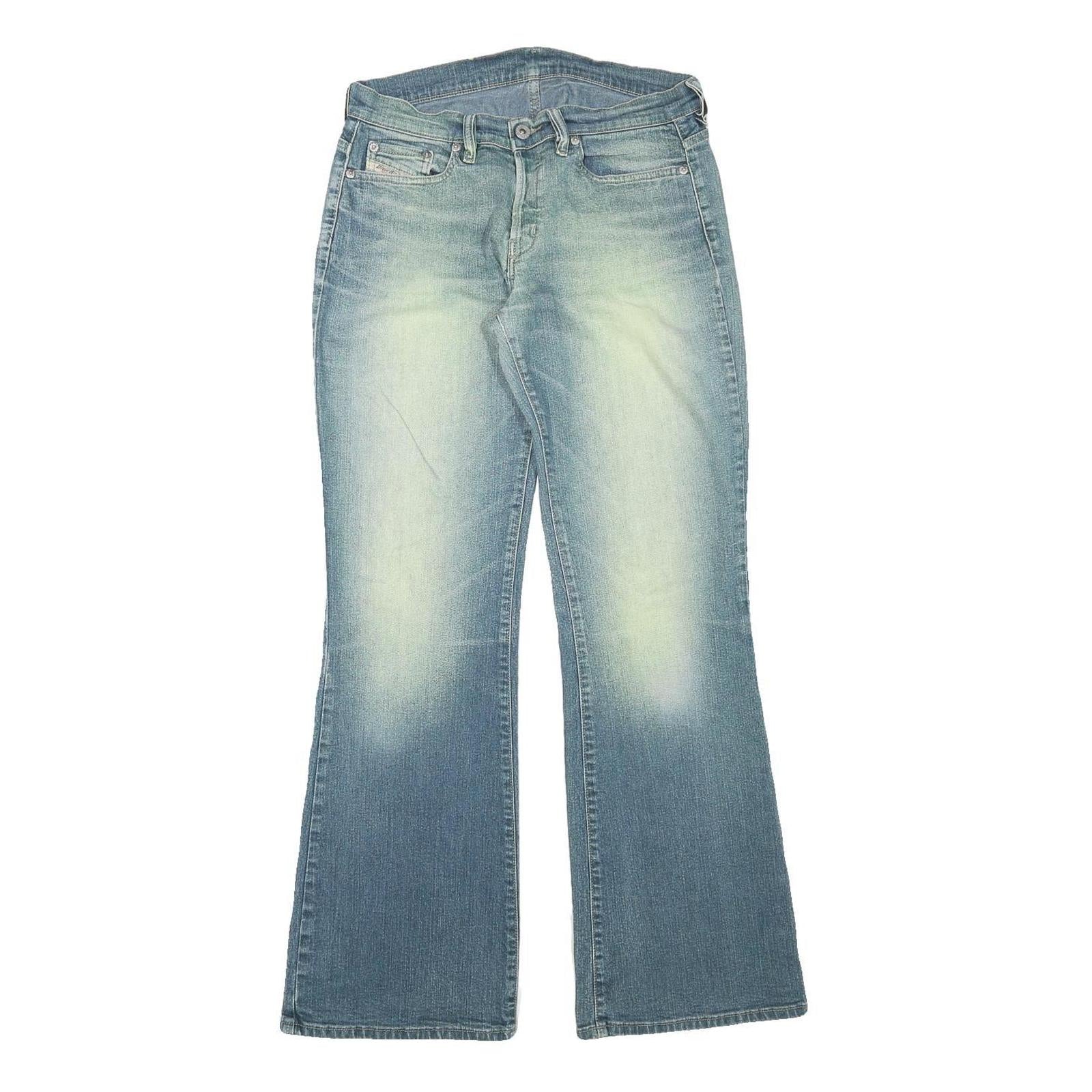DIESEL Womens Blue Regular Flared Denim Medium W28 L31 Classic Cotton Blend Zip Refurbished - N/A refurbished available on Cerqular