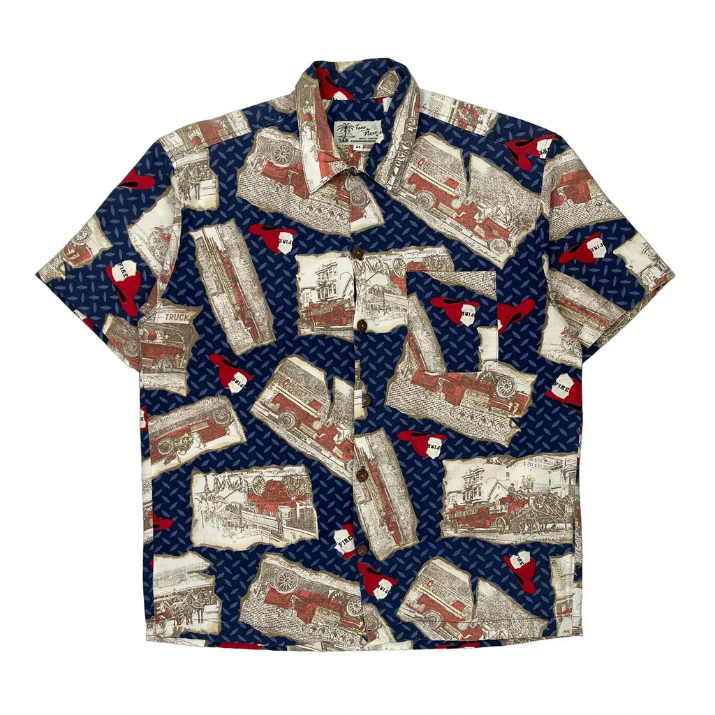 Toes On The Nose Graphic Hawaiian Shirt - Medium Multicoloured Cotton Refurbished - Thrifted (note: this is a term often used to describe second- refurbished available on Cerqular