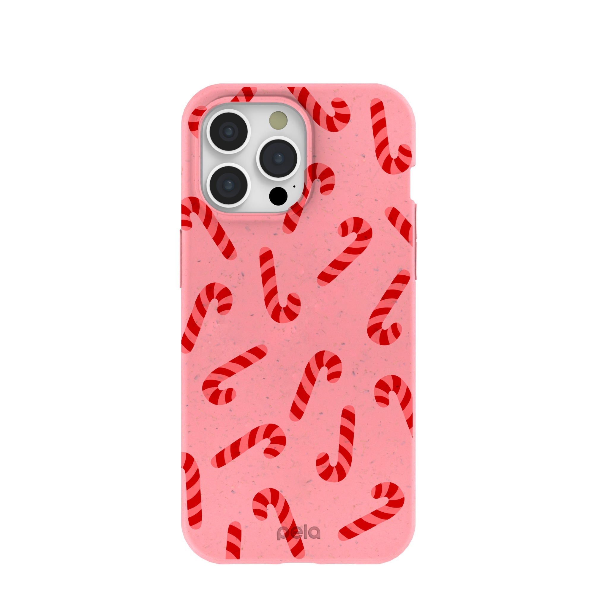 Bubblegum Pink Candy Cane Chaos iPhone 15 Pro Max Case Refurbished - Pela Case refurbished available on Cerqular