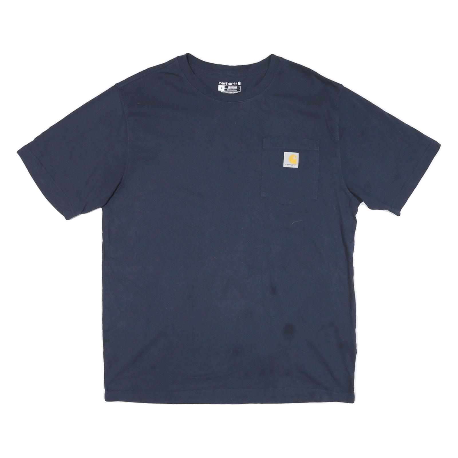 CARHARTT Mens Blue & Yellow Pocket T-Shirt M Short Sleeve Crew Neck Workwear Refurbished - N/A refurbished available on Cerqular