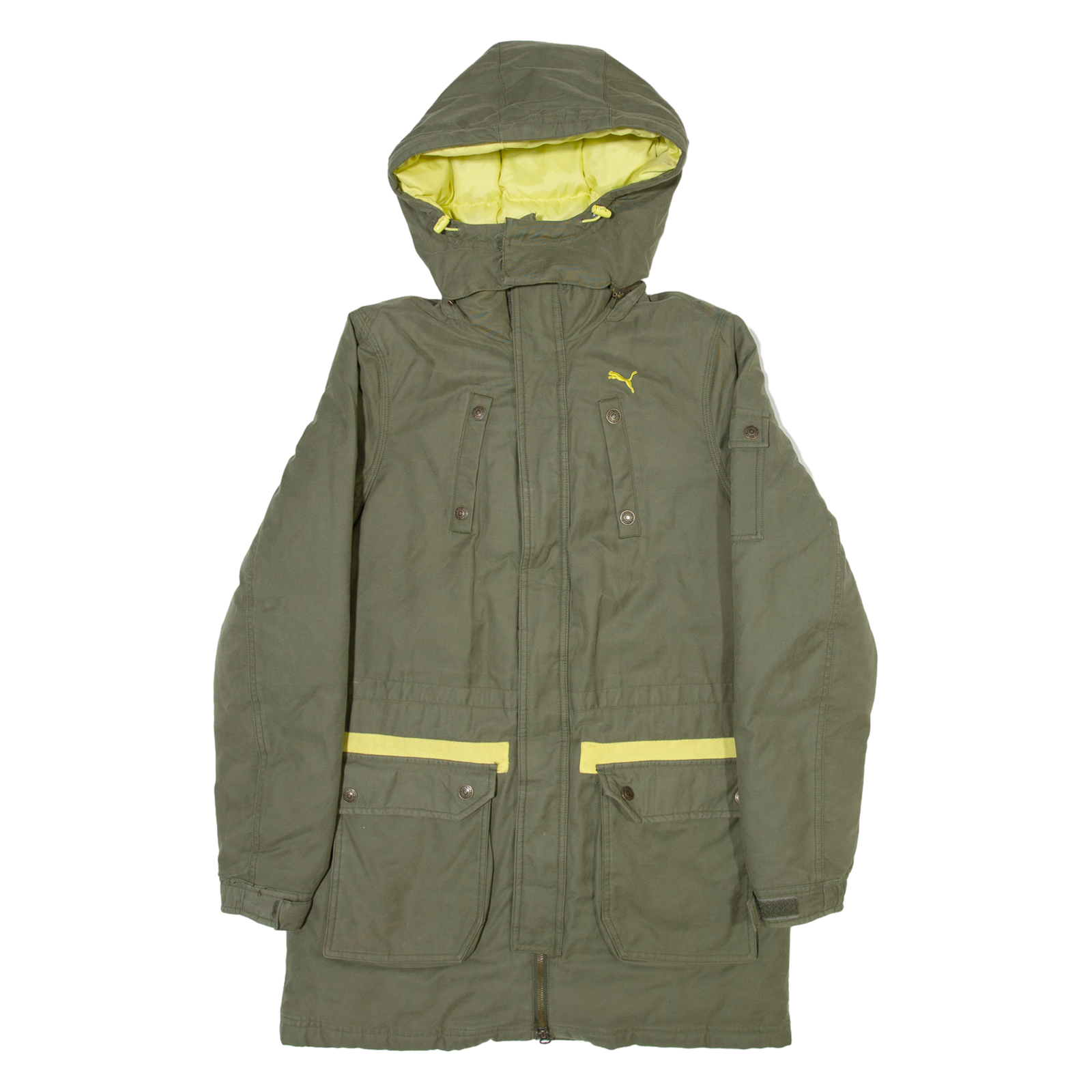 PUMA Mens Parka Jacket Green Hooded M Refurbished - N/A refurbished available on Cerqular