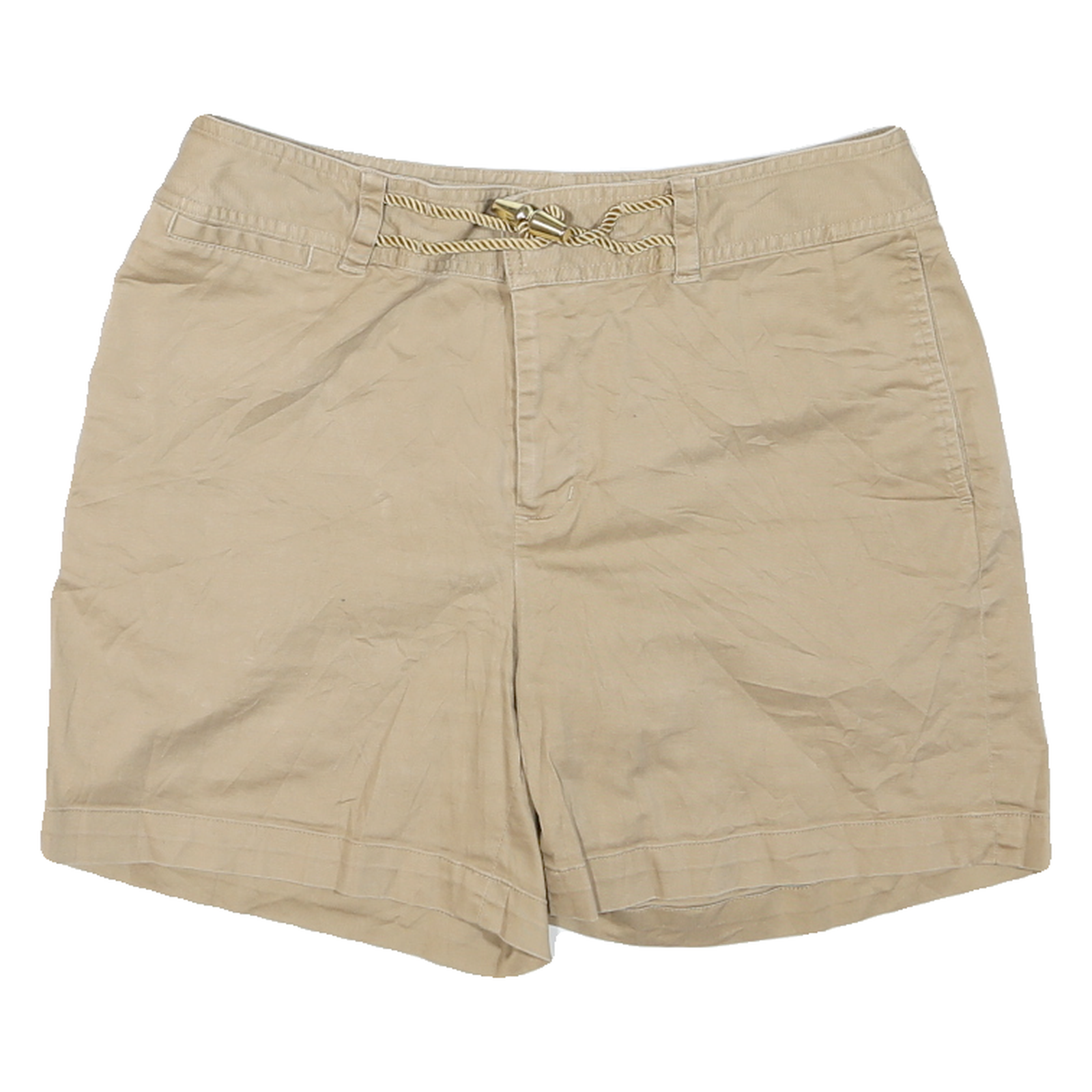LAUREN RALPH LAUREN Womens Beige Casual Cotton Blend Shorts M W30 Rope Waist Refurbished - N/A refurbished available on Cerqular