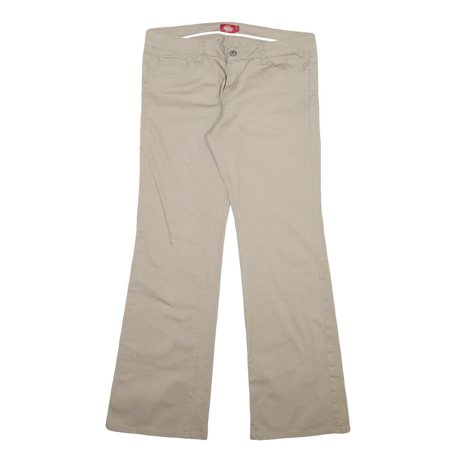 DICKIES Womens Cotton Blend Beige Regular Fit Straight Leg Trousers W34 L32 Refurbished - N/A refurbished available on Cerqular