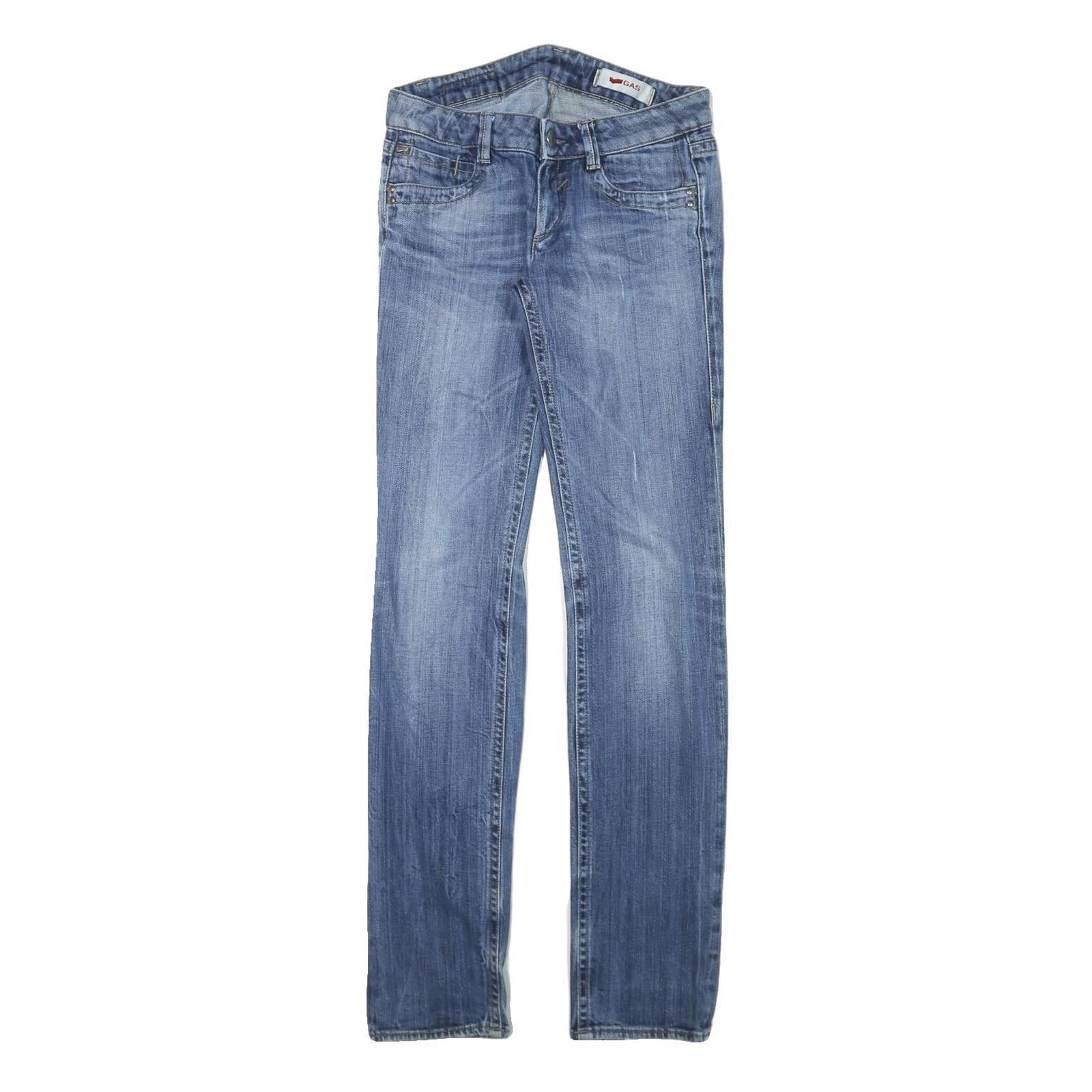 GAS Womens Slim Straight Denim Light Blue Cotton Blend Jeans W28 L33 Refurbished - N/A refurbished available on Cerqular