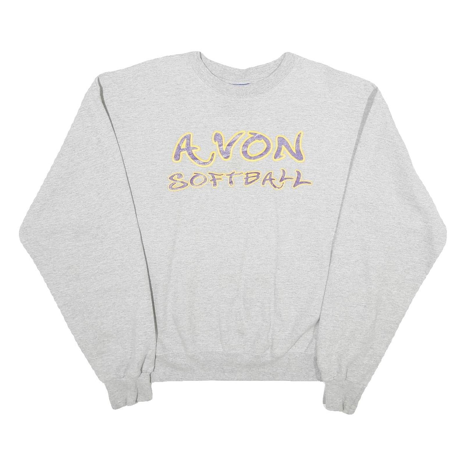 CHAMPION Mens Grey Avon Softball Crew Neck M Cotton Blend Sweatshirt Refurbished - N/A refurbished available on Cerqular
