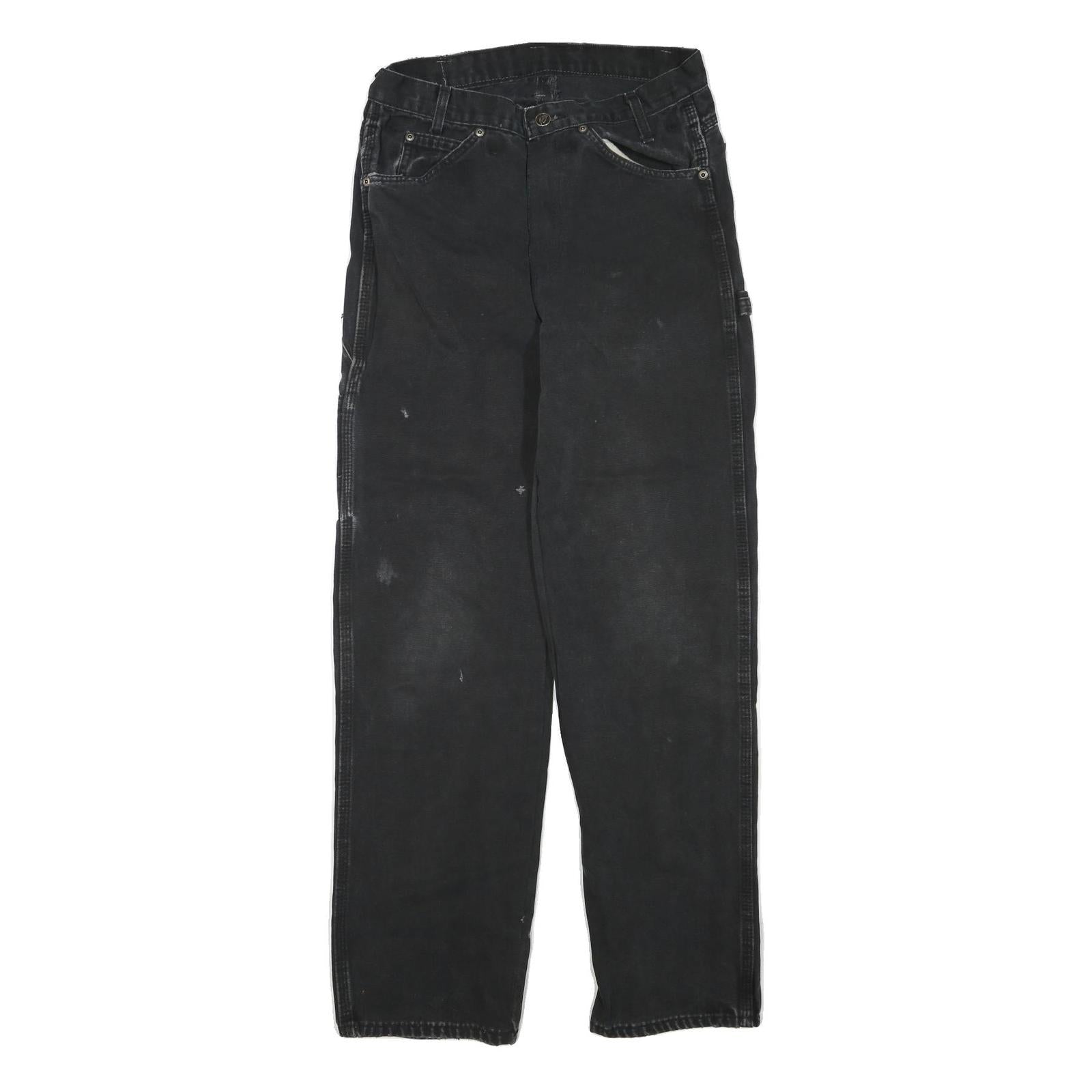 DICKIES Womens Regular Fit Black Denim Workwear Jeans W28 L29 Utility Pocket Zip Refurbished - N/A refurbished available on Cerqular