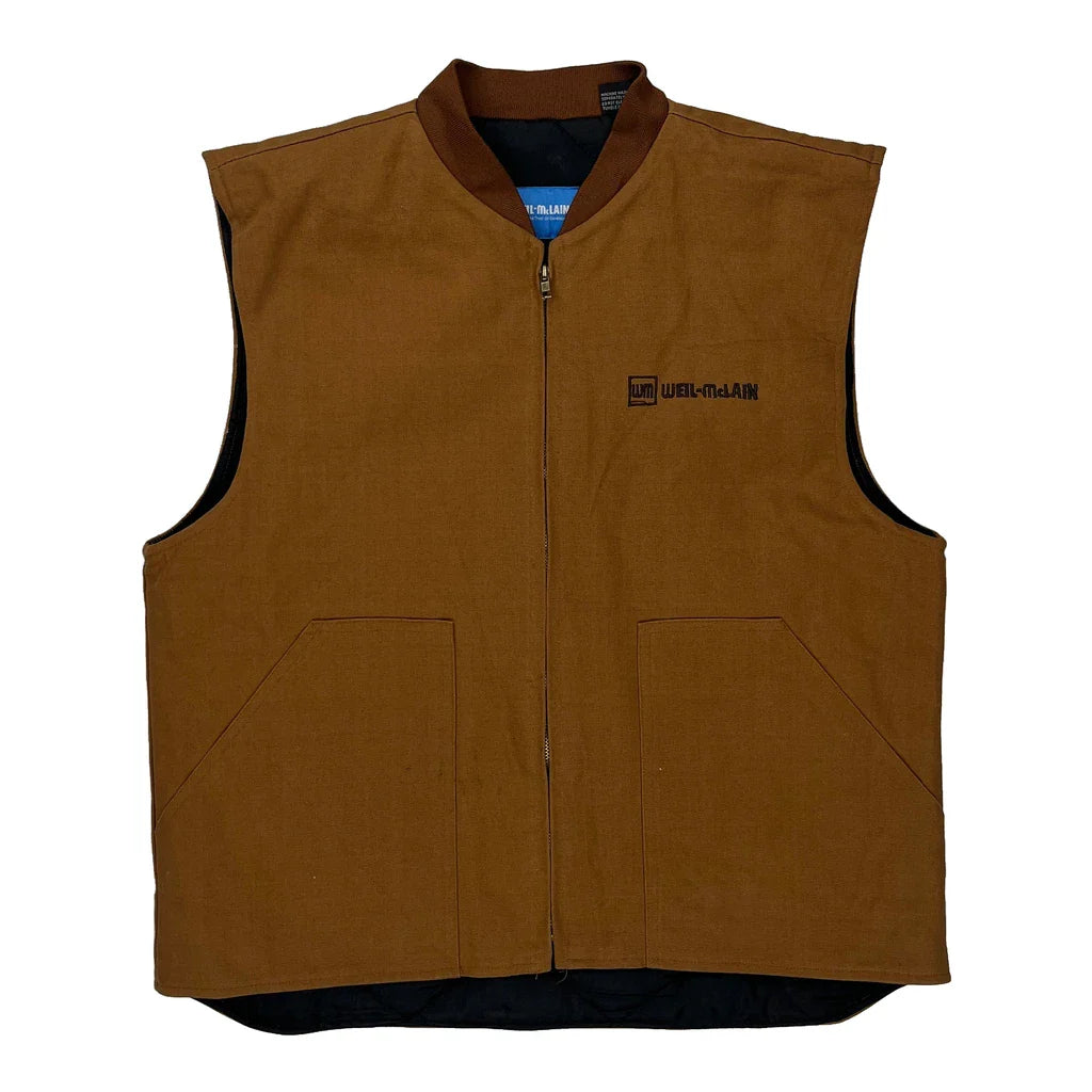 Earning The Trust Of Generations Well Mclain Gilet - Large Brown Cotton Refurbished - Thrifted (note: this is a term often used to describe second- refurbished available on Cerqular