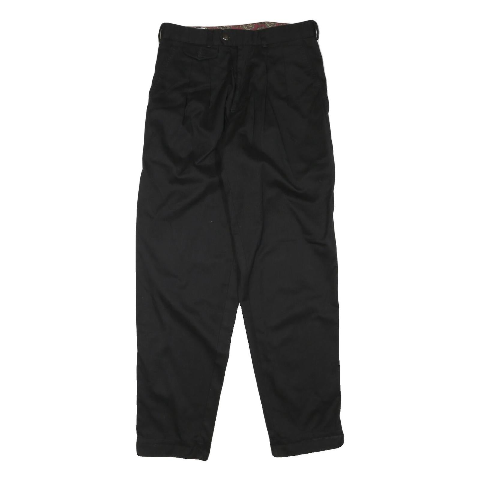 CASUAL LAND Mens Cotton Blend Black Regular Trousers W32 L34 Zip Closure Refurbished - N/A refurbished available on Cerqular