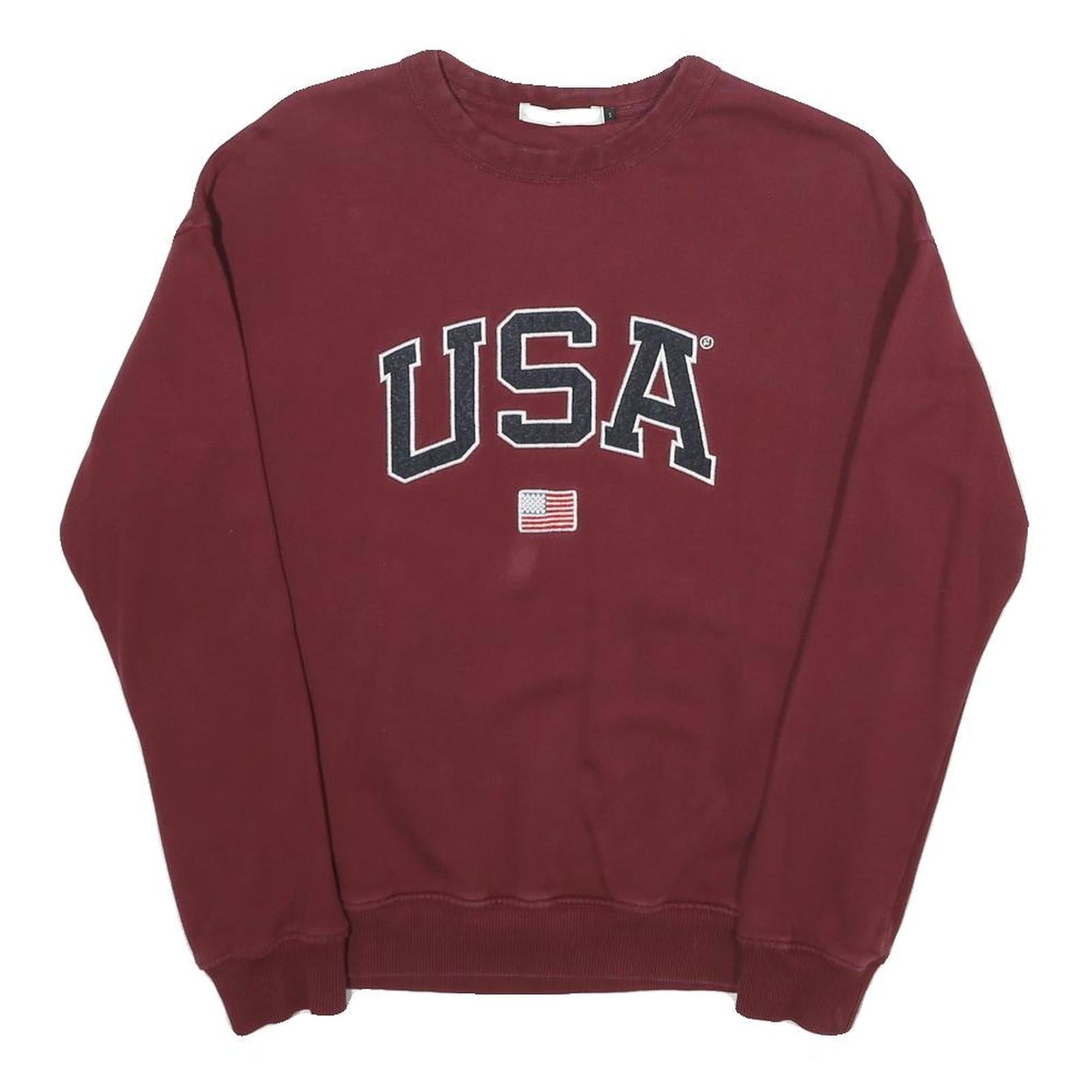 Buy AMERICA TODAY Mens Maroon USA Crew Neck S Cotton Sweatshirt Pullover Casual Refurbished - $23.39 AMERICA TODAY Mens Maroon USA Crew Neck S Cotton Sweatshirt Pullover Casual Refurbished - N/A refurbished available on Cerqular