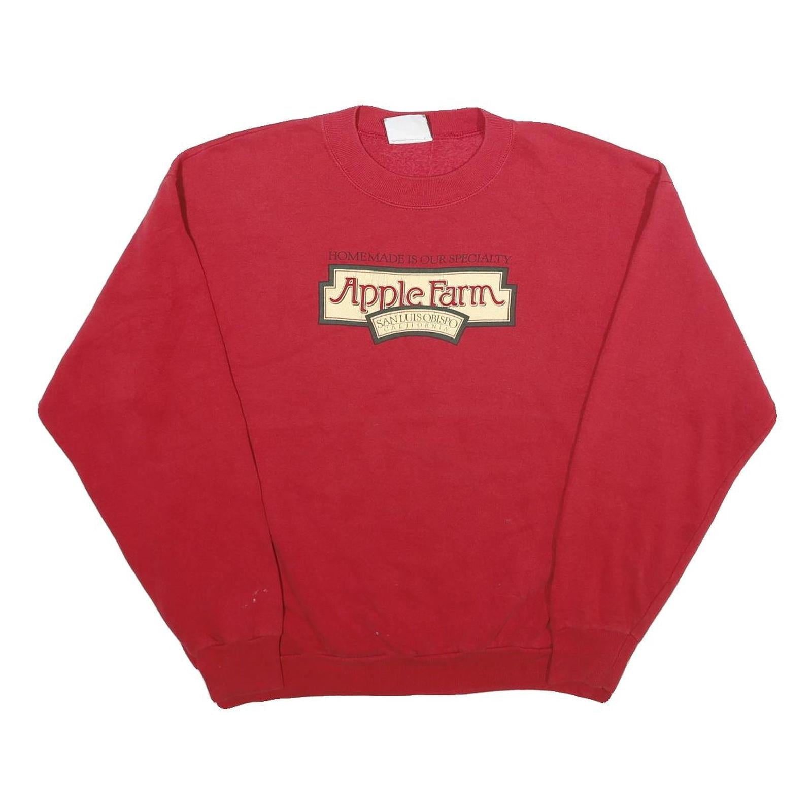 LEE Mens Red Apple Farm Cotton Blend Crew Neck L Sweatshirt Pullover Casual Refurbished - N/A refurbished available on Cerqular
