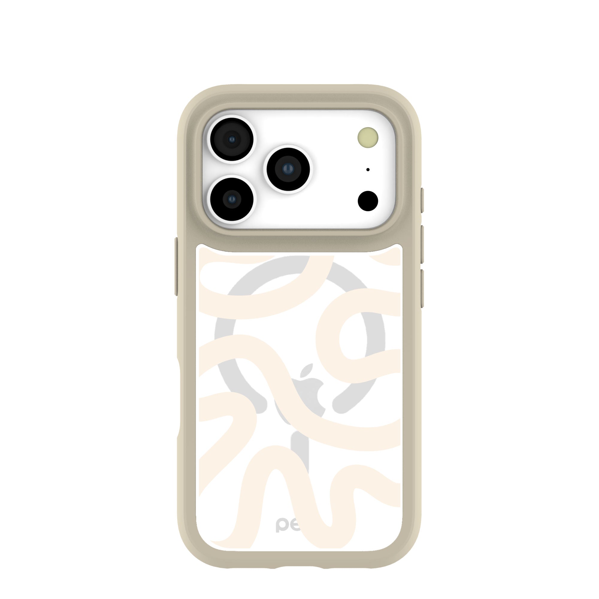 Clear Sandstone Wiggle iPhone 17 Pro Case With London Fog Ridge (MagSafe included) Refurbished - Pela Case refurbished available on Cerqular