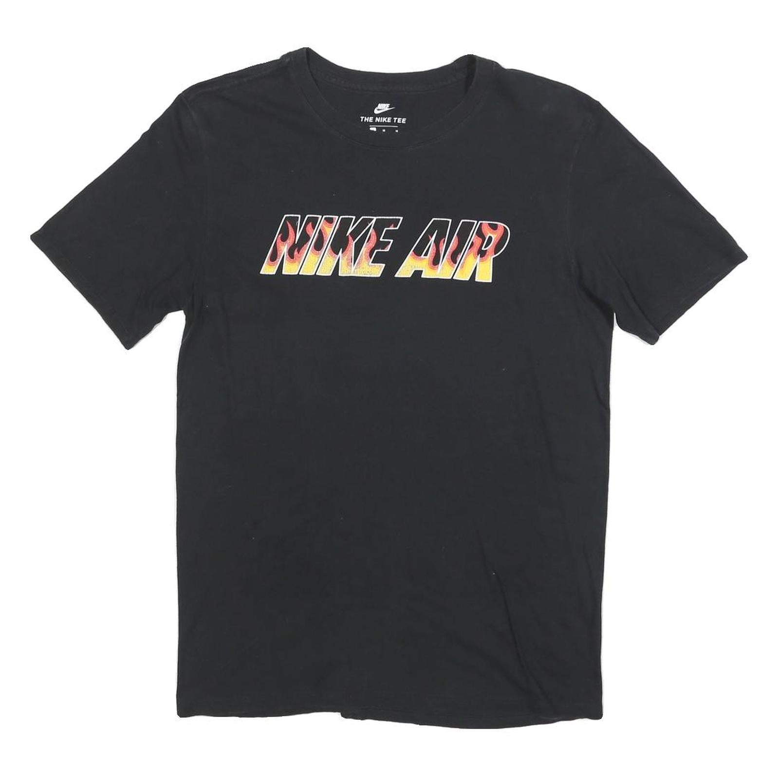 Buy NIKE Mens Black Nike Air Graphic T-Shirt M Short Sleeve Crew Neck Flame Print Refurbished - $16.89 NIKE Mens Black Nike Air Graphic T-Shirt M Short Sleeve Crew Neck Flame Print Refurbished - N/A refurbished available on Cerqular