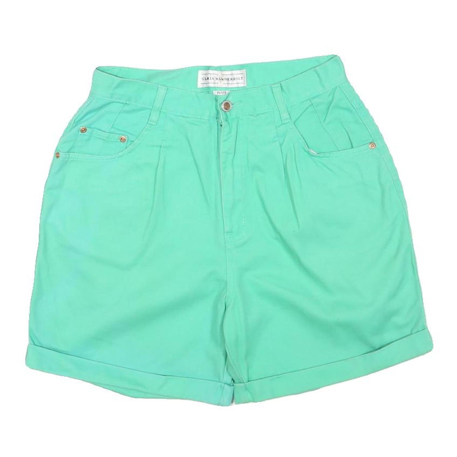 GLORIA VANDERBILT Womens Shorts Green Casual M W28 Comfort Fit Cotton Blend Refurbished - N/A refurbished available on Cerqular