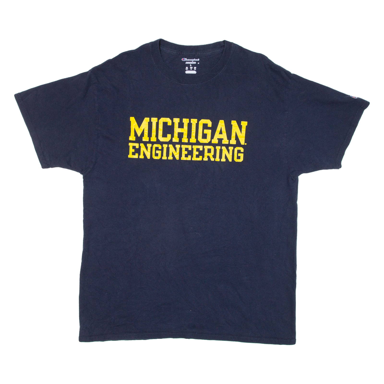 CHAMPION Michigan Engineering Mens T-Shirt Blue USA L Refurbished - N/A refurbished available on Cerqular