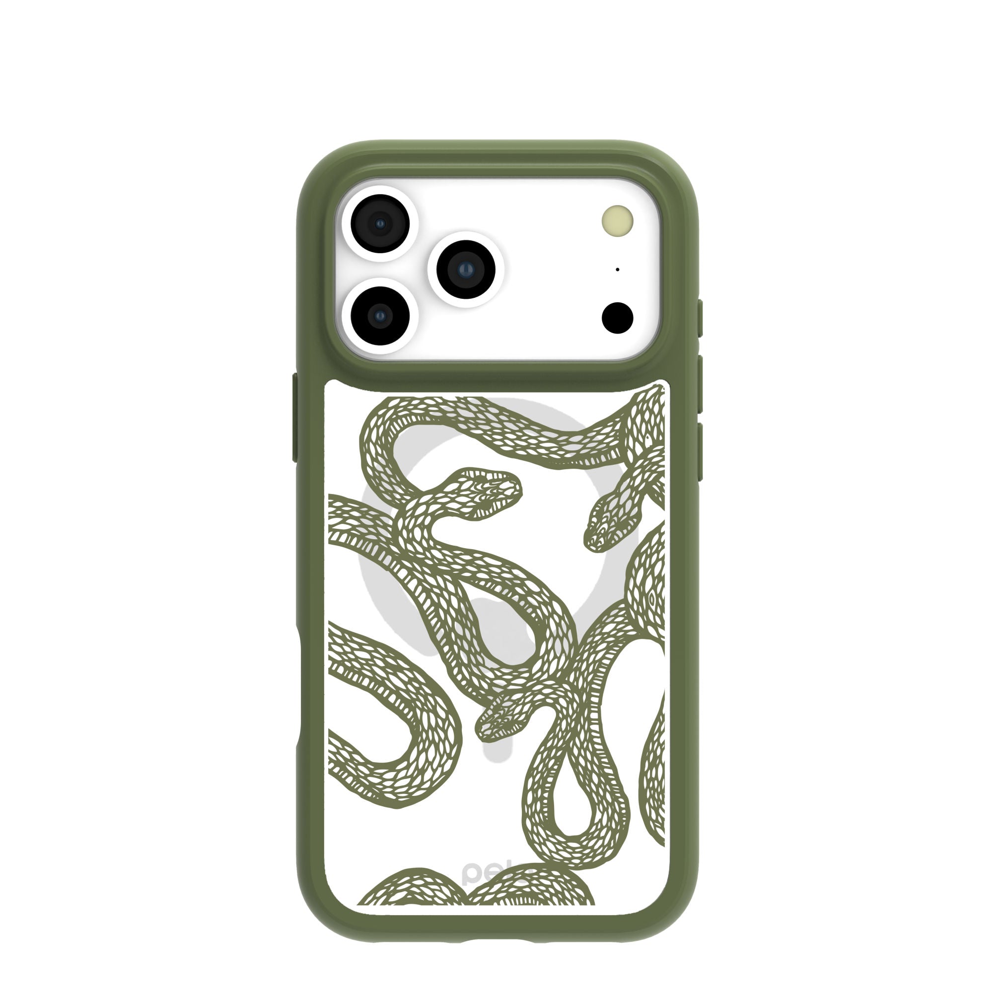 Clear Serpent Sketch iPhone 17 Pro Max Case With Forest Floor Ridge (MagSafe included) Refurbished - Pela Case refurbished available on Cerqular