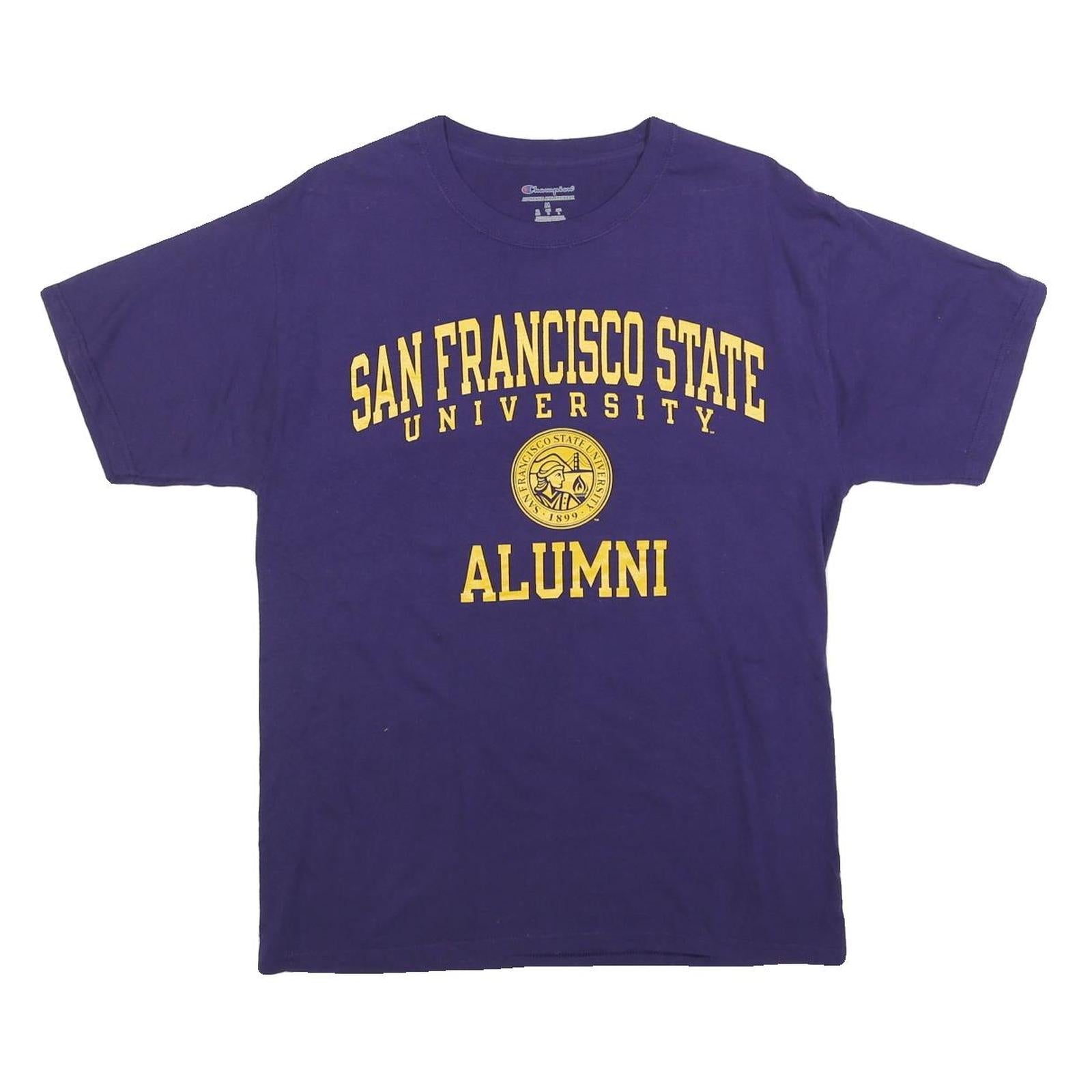 CHAMPION Mens Blue San Francisco State University Alumni Graphic T-Shirt M Short Refurbished - N/A refurbished available on Cerqular