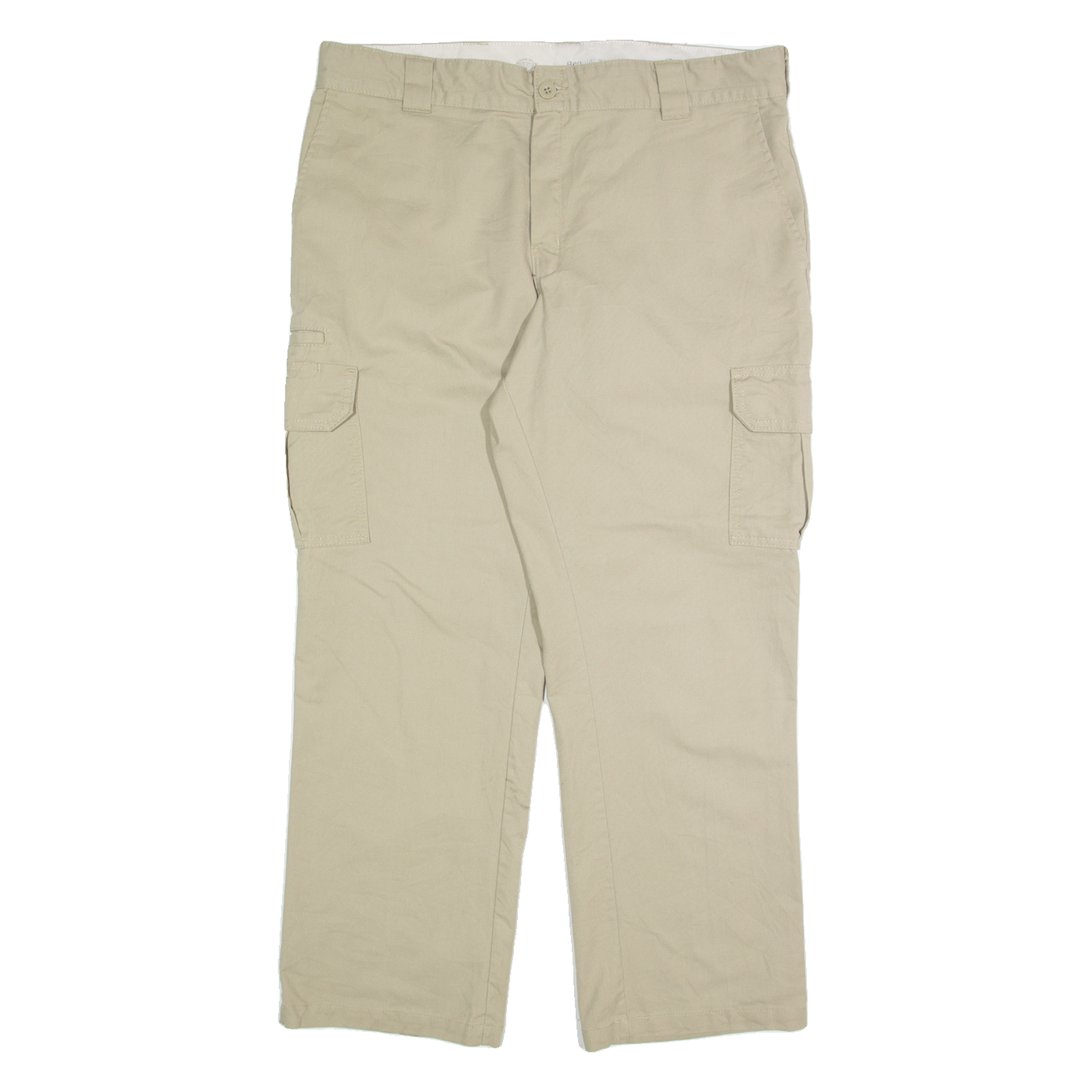 DICKIES Cargo Mens Trousers Beige Regular Straight W38 L30 Refurbished - N/A refurbished available on Cerqular