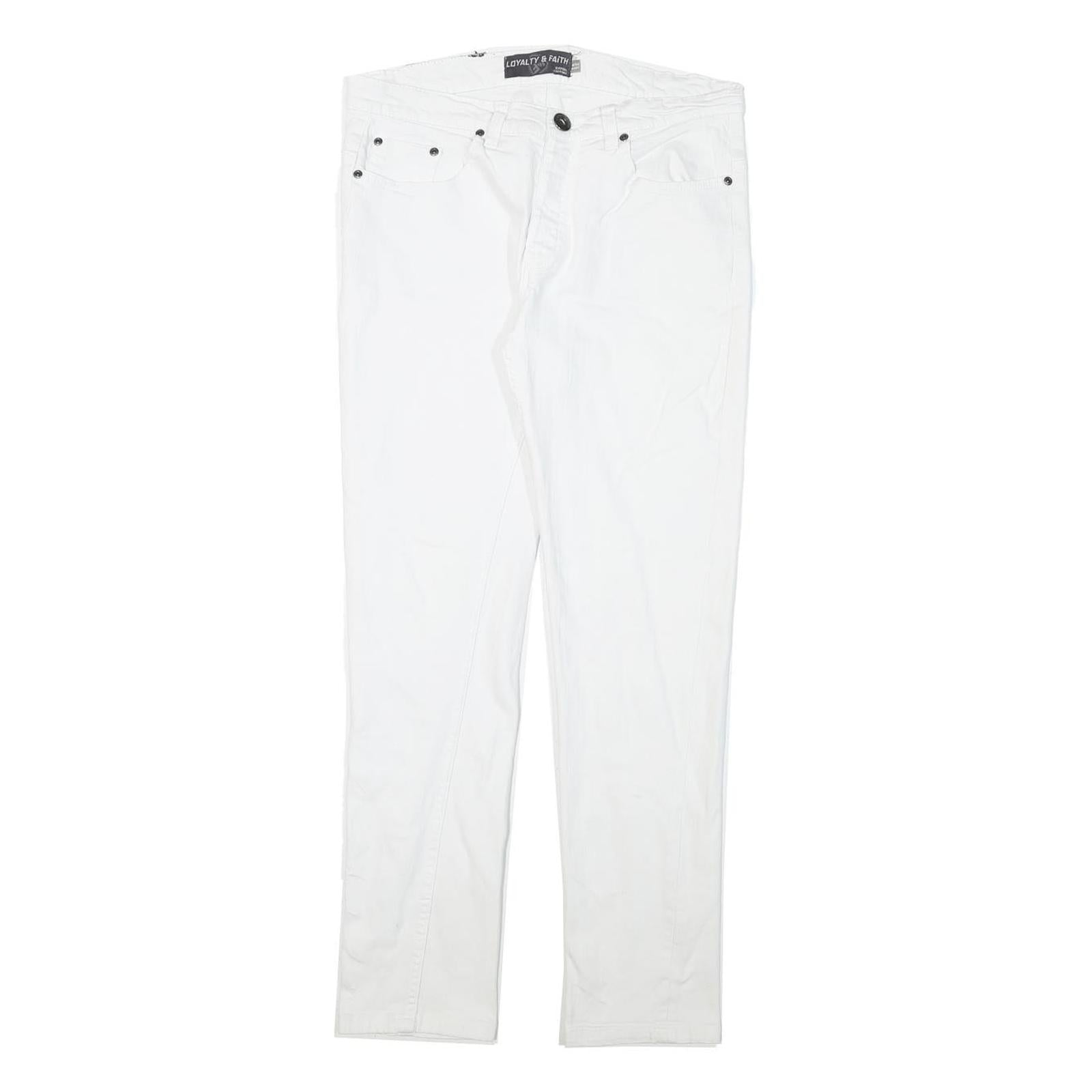 LOYALTY AND FAITH Womens Jeans White Slim Skinny Denim W30 L28 Zip Cotton Blend Refurbished - N/A refurbished available on Cerqular