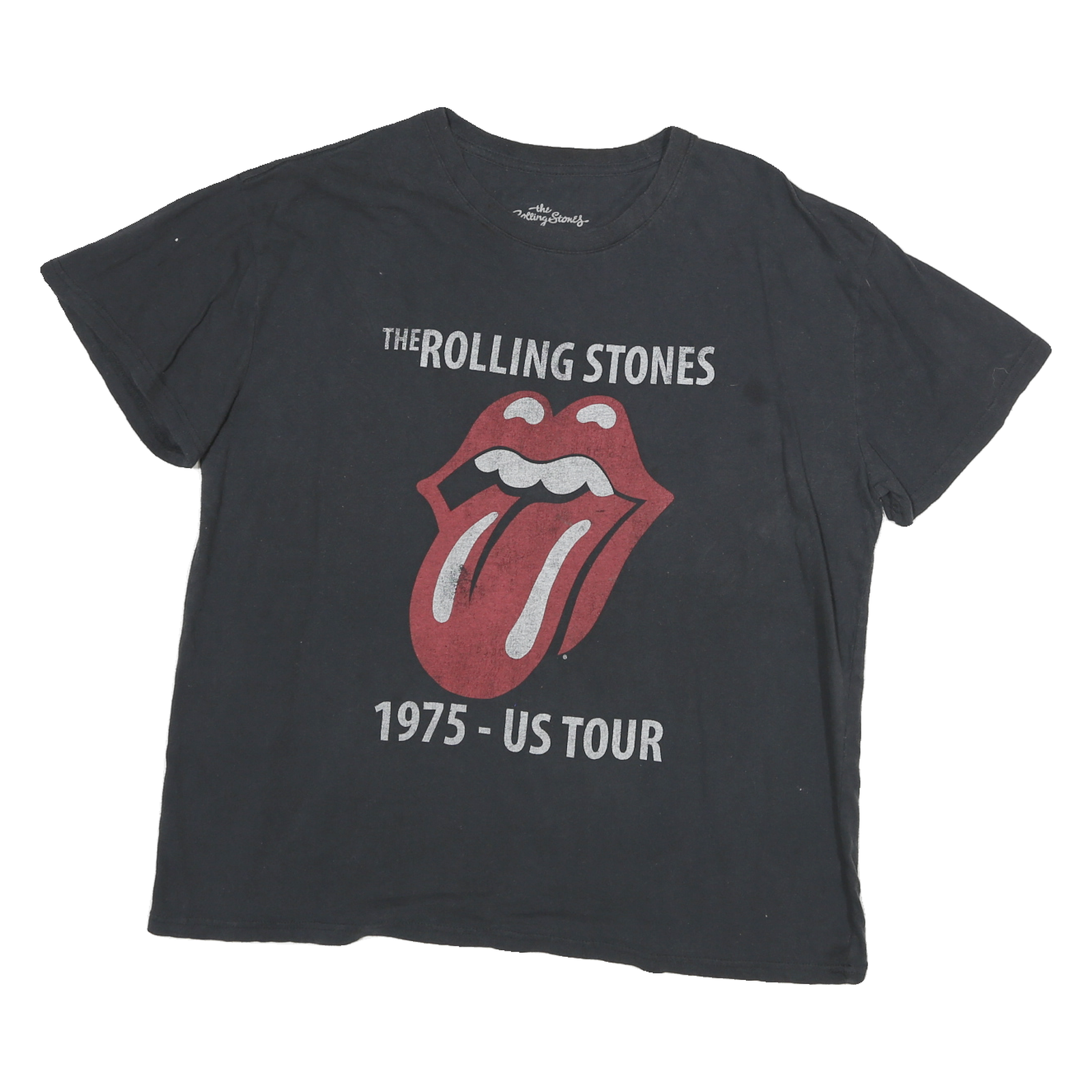 ROLLING STONES Womens Black Graphic T-Shirt 2XL Short Sleeve Crew Neck Vintage Refurbished - N/A refurbished available on Cerqular