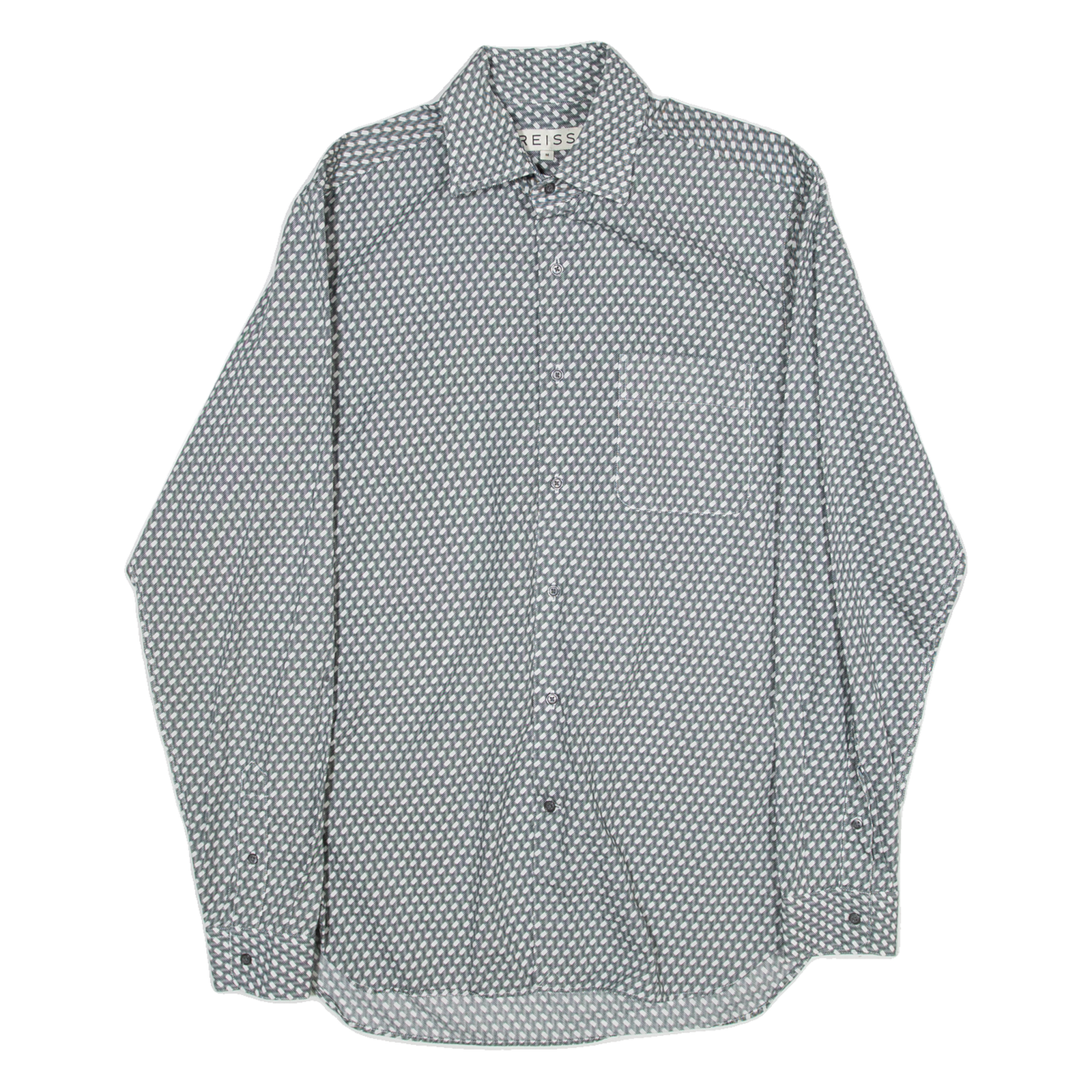 REISS Mens Shirt Grey Long Sleeve M Refurbished - N/A refurbished available on Cerqular