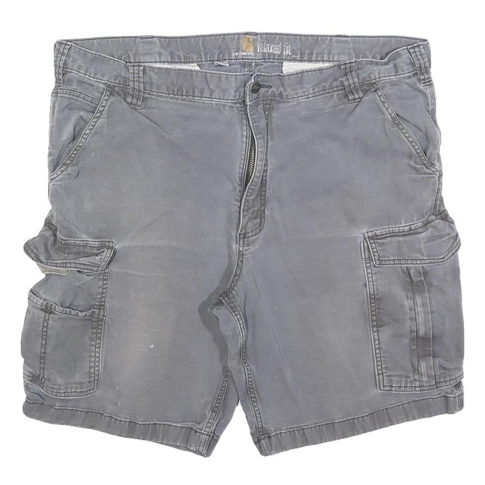 CARHARTT Mens Shorts Grey Cargo Relaxed Fit 2XL W42 Workwear Cotton Blend Refurbished - N/A refurbished available on Cerqular