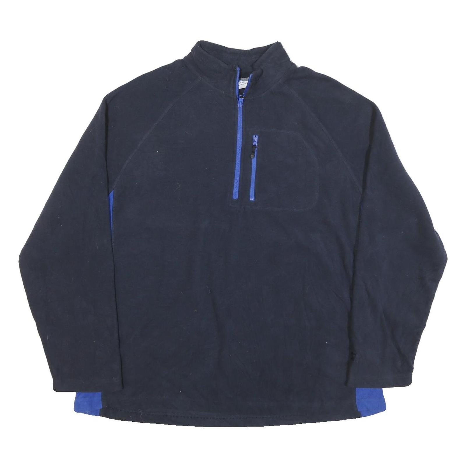 STARTER Mens Black & Blue Plain Polyester Blend Jumper Crew Neck Pullover XL Refurbished - N/A refurbished available on Cerqular