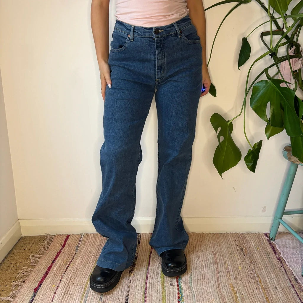 Wild Easy Jeans - 30W UK 10 Blue Cotton Blend Refurbished - Thrifted (note: this is a term often used to describe second- refurbished available on Cerqular