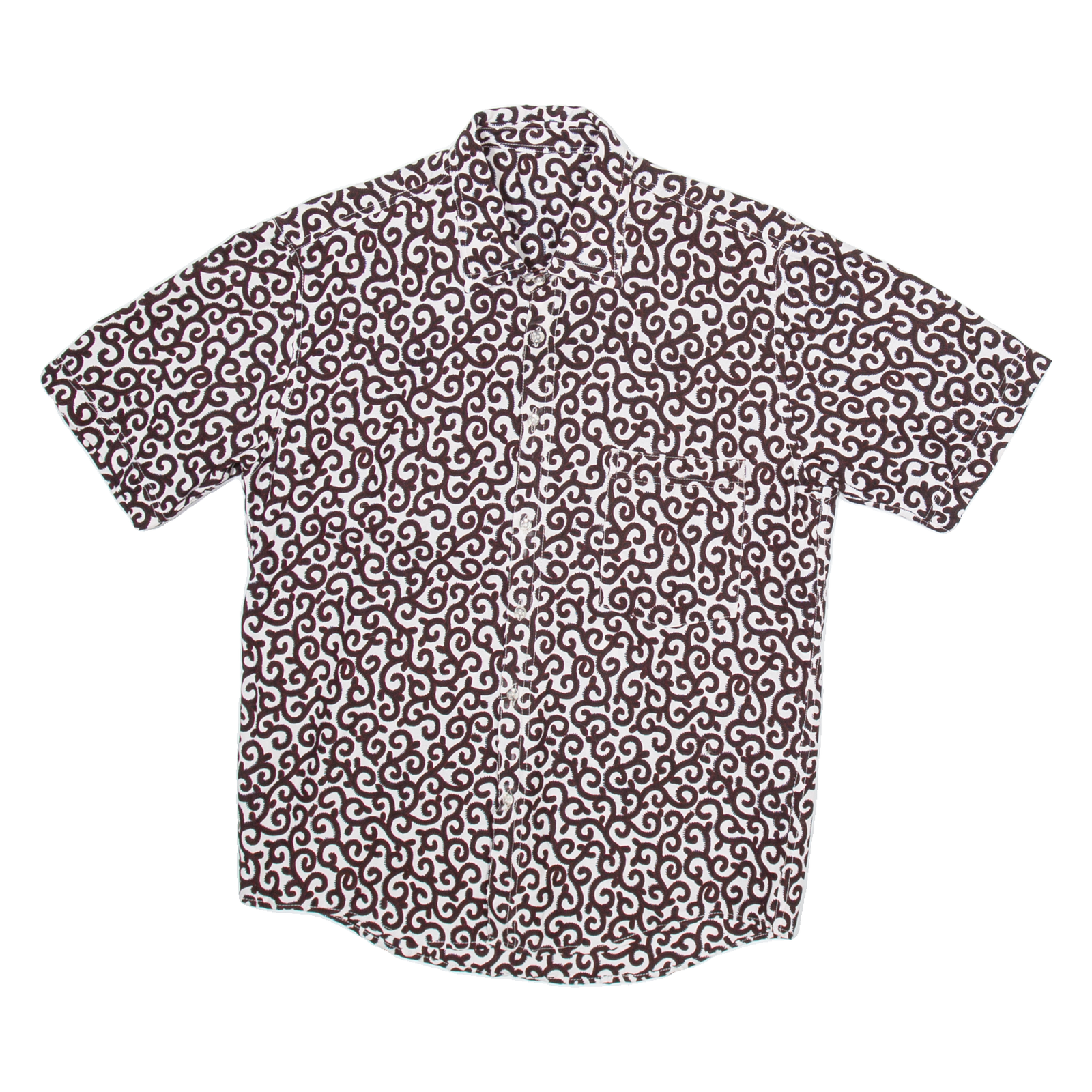 Mens Shirt White Crazy Pattern M Refurbished - N/A refurbished available on Cerqular