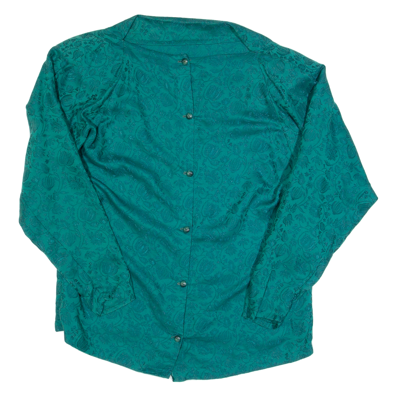 Womens Shirt Green Long Sleeve 90s Floral M Refurbished - N/A refurbished available on Cerqular