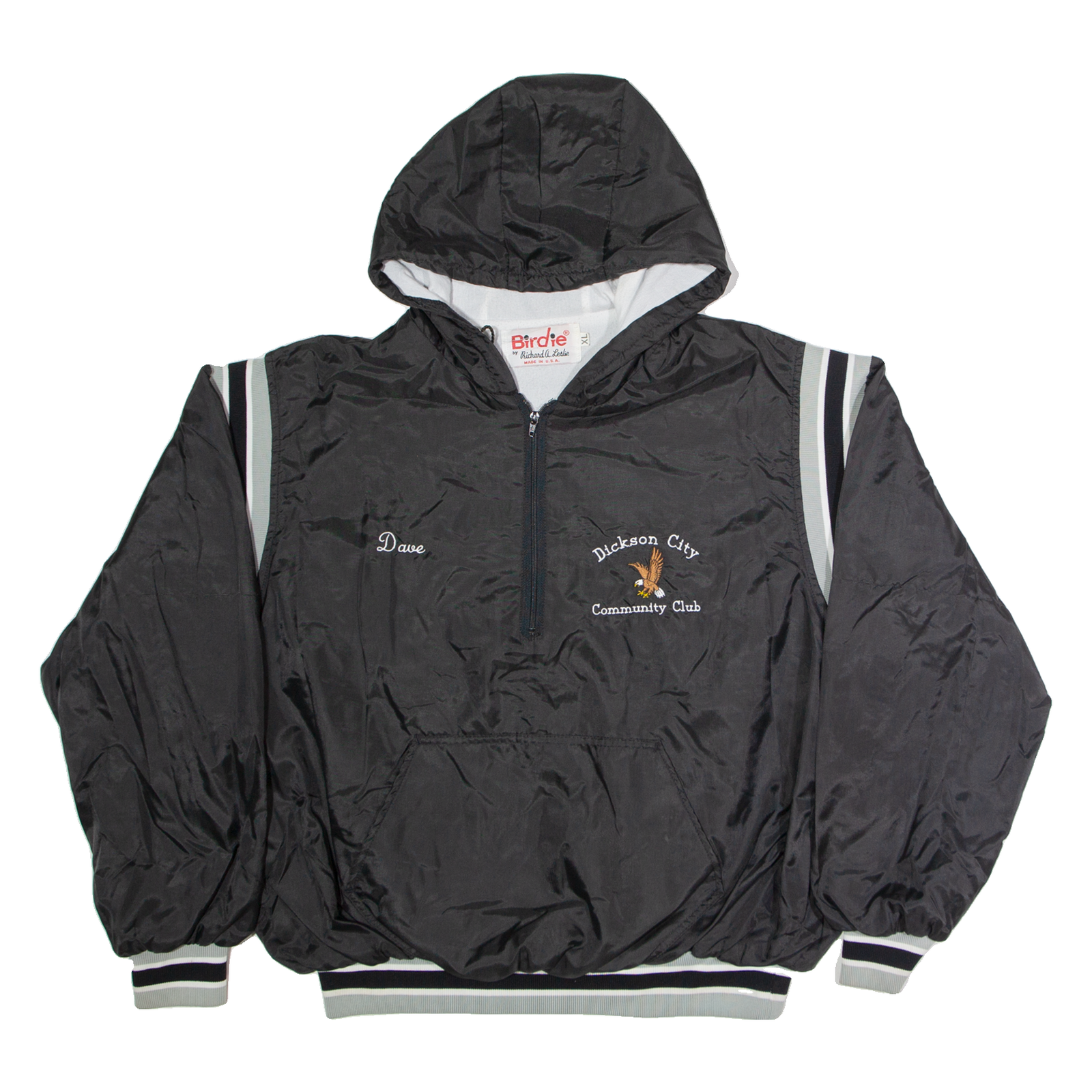 BIRDIE Dickson City Mens Shell Jacket Black Nylon Hooded XL Refurbished - N/A refurbished available on Cerqular