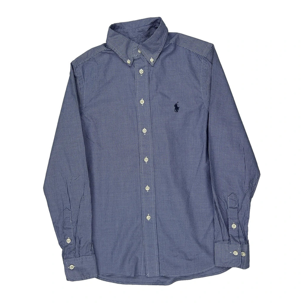 Ralph Lauren Slim Fit Shirt - 4XS Blue Cotton Refurbished - Thrifted (note: this is a term often used to describe second- refurbished available on Cerqular