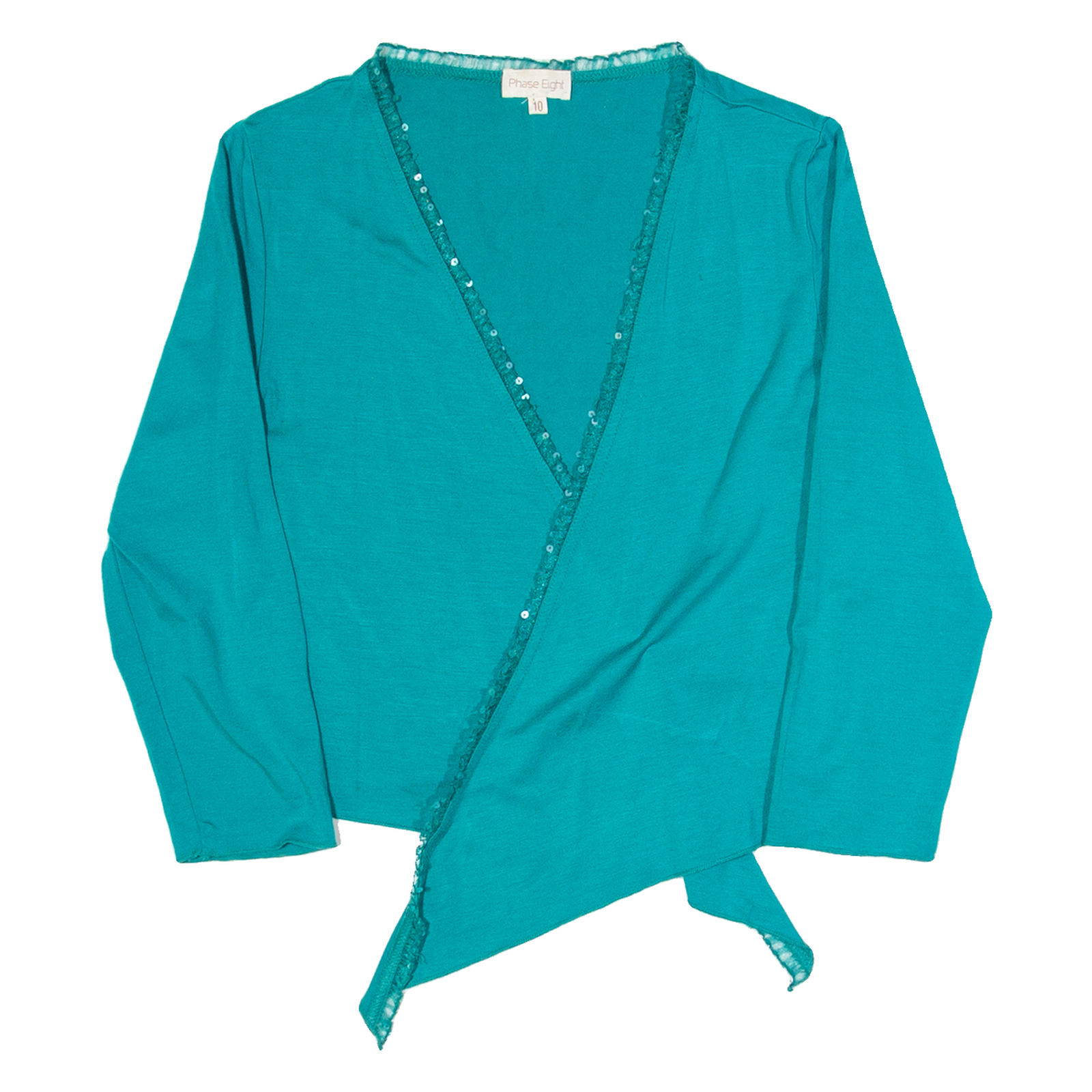 PHASE EIGHT Shawl Womens Top Blue 3/4 Sleeve UK 10 Refurbished - N/A refurbished available on Cerqular
