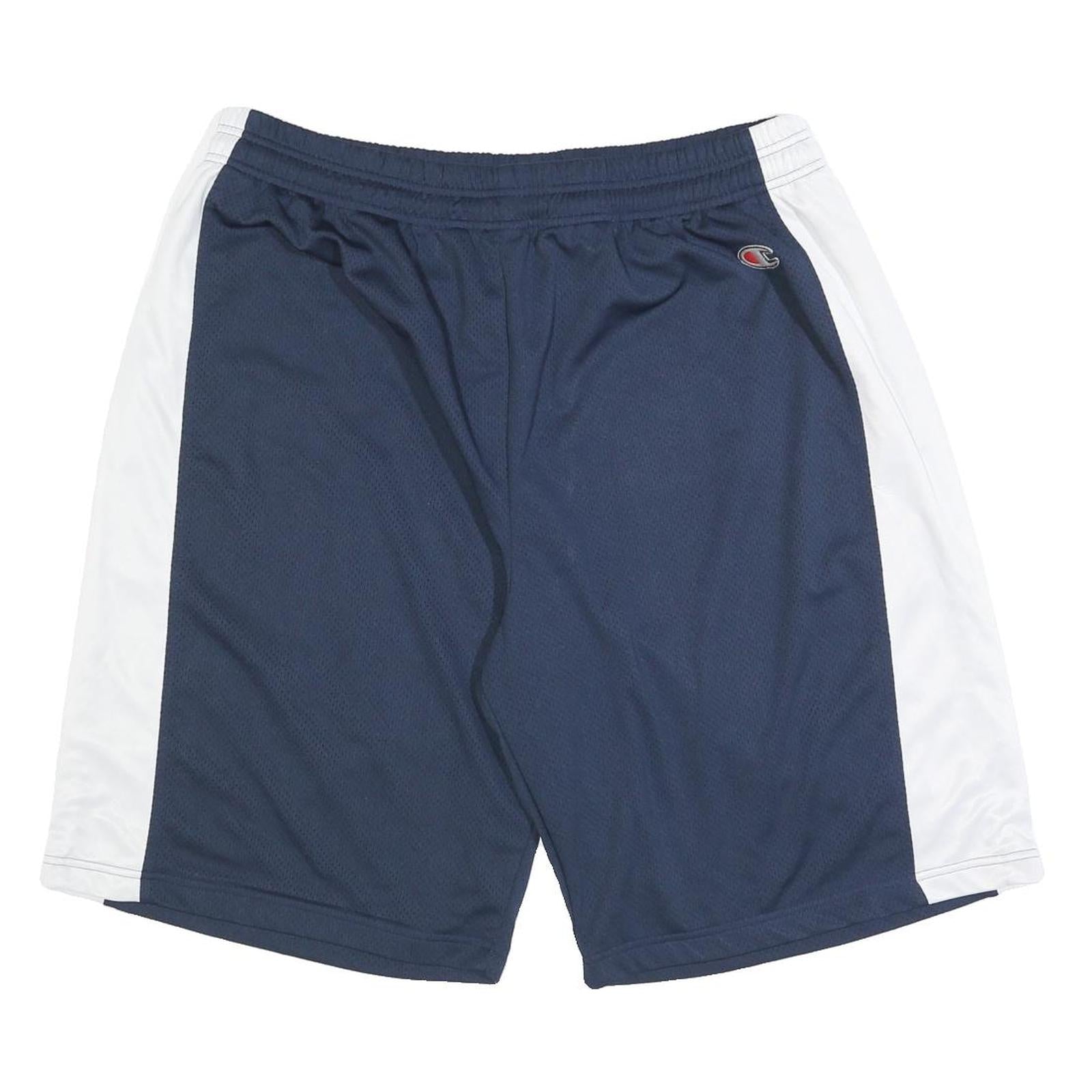 CHAMPION Mens Shorts Navy Blue & White Casual Sports 3XL W38 Polyester Blend Refurbished - N/A refurbished available on Cerqular
