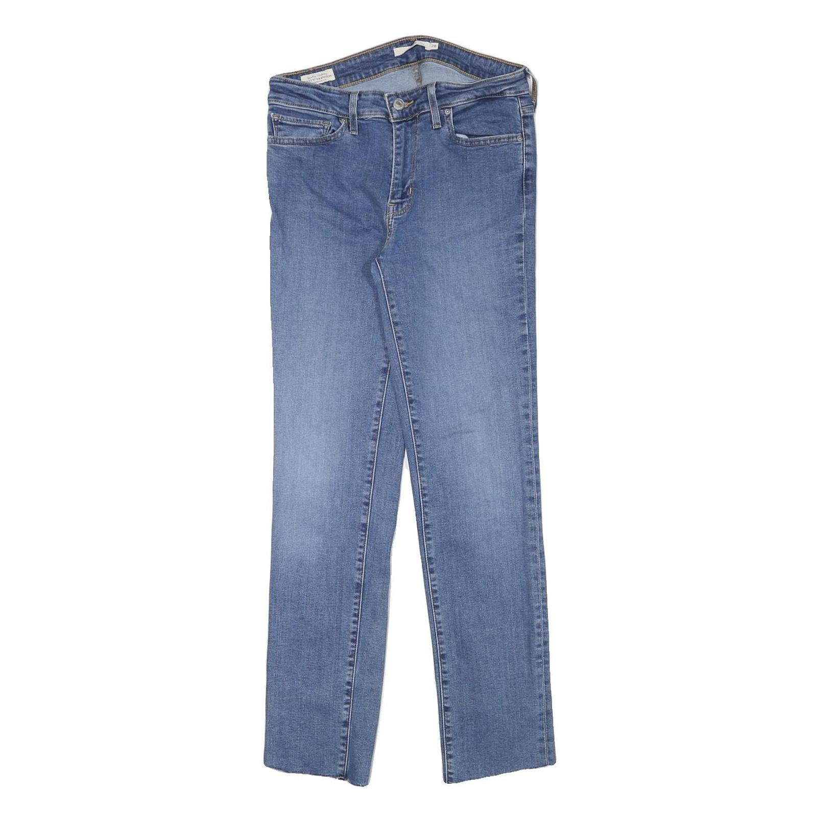 LEVI'S Womens Jeans Blue Slim Straight Denim Medium W28 L29 Stylish Zip Closure Refurbished - N/A refurbished available on Cerqular