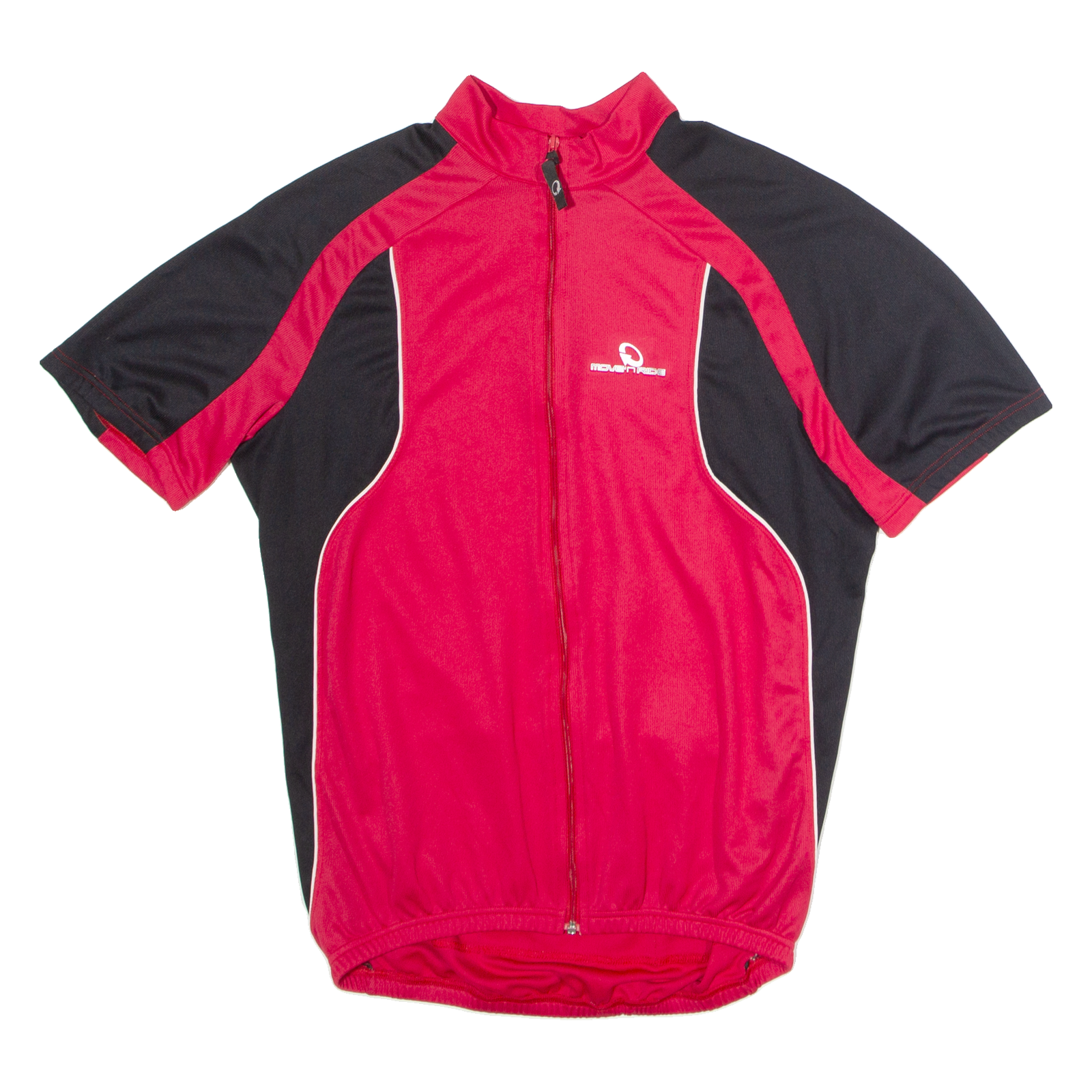 MOVE N RIDE Full Zip Cycling Mens Jersey Red High Neck L Refurbished - N/A refurbished available on Cerqular