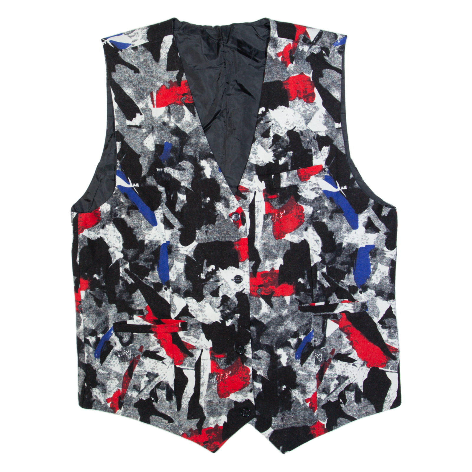 Womens Blazer Waistcoat Black Crazy Pattern L Refurbished - N/A refurbished available on Cerqular
