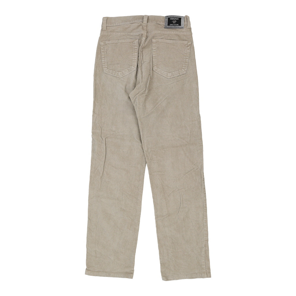 Versace Jeans Couture Cord Trousers - 33W 33L Beige Cotton Refurbished - Thrifted (note: this is a term often used to describe second- refurbished available on Cerqular