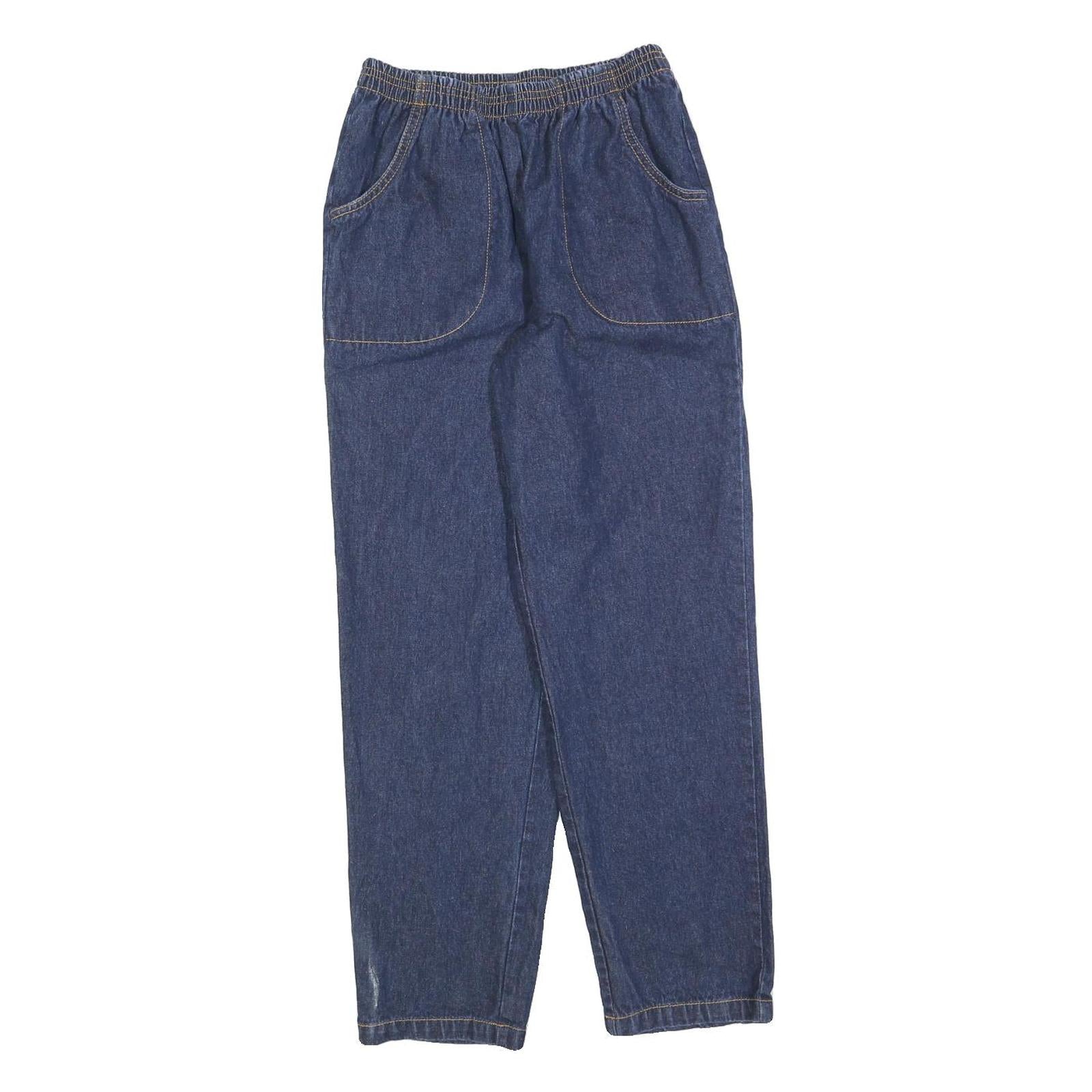 BLAIR Womens Relaxed Blue Denim Cotton Blend W25 L27 Elastic Waistband Casual Refurbished - N/A refurbished available on Cerqular