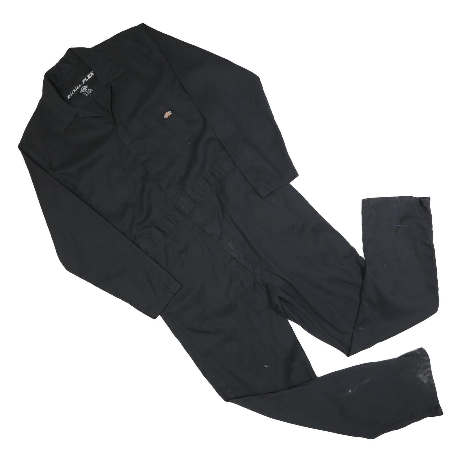 DICKIES Mens Black Cotton Blend Dungarees Regular Fit L W44 L32 Workwear Refurbished - N/A refurbished available on Cerqular