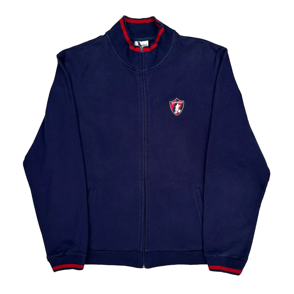 Buy Disney Zip Up - Large Navy Cotton Refurbished - $53.59 Disney Zip Up - Large Navy Cotton Refurbished - Thrifted (note: this is a term often used to describe second- refurbished available on Cerqular
