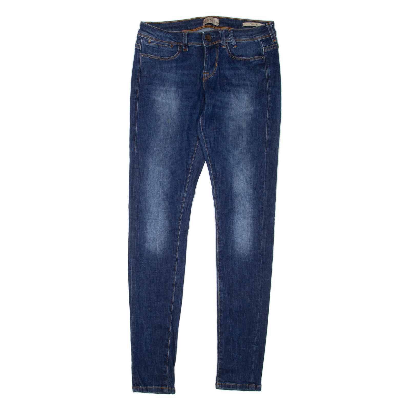 GUESS Womens Jeans Blue Regular Skinny Stone Wash W28 L34 Refurbished - N/A refurbished available on Cerqular